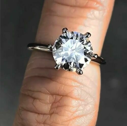 3 Carat Round Cut CVD Lab Grown Diamond Engagement Ring For Women, Anniversary Gifts, Wedding Ring