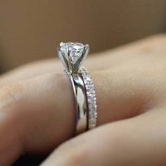 2 Carat Round Cut CVD Lab Grown Diamond Engagement Ring for Women, Anniversary Gifts, Wedding Ring
