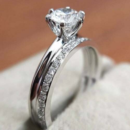 2 Carat Round Cut CVD Lab Grown Diamond Engagement Ring for Women, Bridal Set Wedding Ring, Handmade Ring