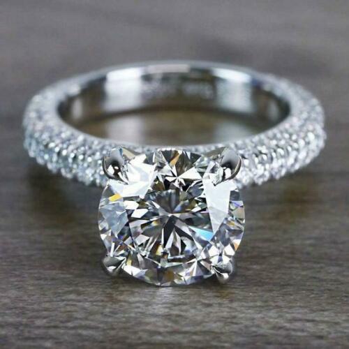 3 Carat Round Cut CVD Lab Grown Diamond For Women, Christmas Gifts, Wedding Ring, Anniversary Gifts