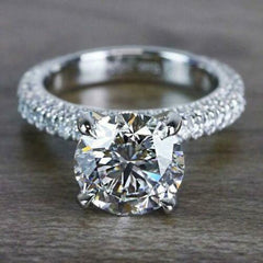 3 Carat Round Cut CVD Lab Grown Diamond For Women, Christmas Gifts, Wedding Ring, Anniversary Gifts