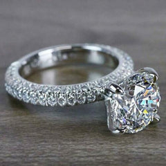 3 Carat Round Cut CVD Lab Grown Diamond For Women, Christmas Gifts, Wedding Ring, Anniversary Gifts