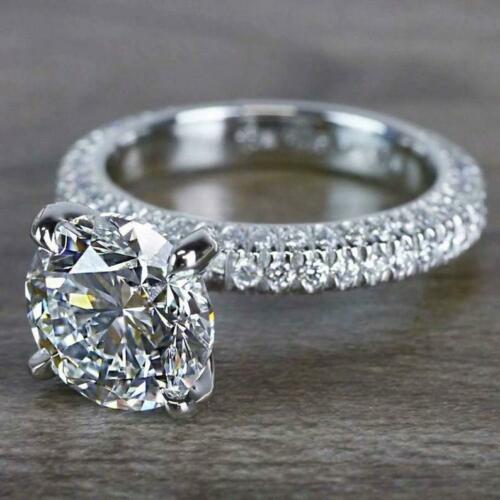 3 Carat Round Cut CVD Lab Grown Diamond For Women, Christmas Gifts, Wedding Ring, Anniversary Gifts