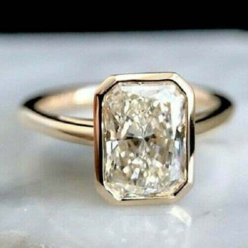 3 Carat Radiant Cut Diamond Engagement Ring For Women, Wedding Ring, Solitaire Ring