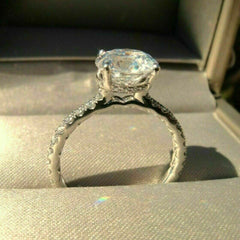 3 Carat Round Cut Diamond Engagement Ring for Women, Wedding Ring, Christmas Gifts