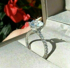 3 Carat Round Cut Diamond Engagement Ring for Women, Wedding Ring, Christmas Gifts