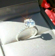3 Carat Round Cut Diamond Engagement Ring for Women, Wedding Ring, Christmas Gifts