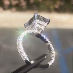2.5 Carat Radiant Cut Diamond Engagement Ring for Women, Weddign Ring