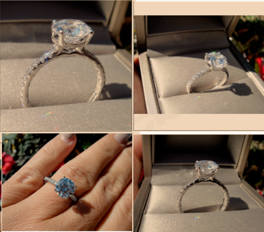 3 Carat Round Cut Diamond Engagement Ring for Women, Wedding Ring, Christmas Gifts
