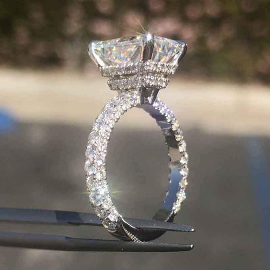 2.5 Carat Radiant Cut Diamond Engagement Ring for Women, Weddign Ring
