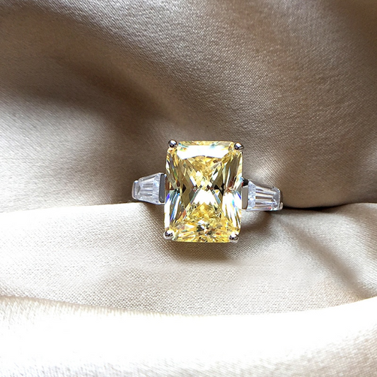 3 Carat Yellow Radiant Cut Diamond Engagement Ring For Women, Wedding Ring, Anniversary Gifts For Her