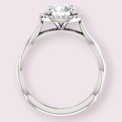 1.5 Carat Round Cut CVD Lab Grown Diamond Engagement Ring for Women, Halo Engagement Ring, Christmas Gifts, Wedding Ring, Handmade Ring, Promise Ring For Her