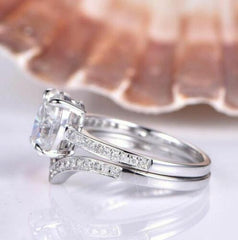 2 Carat Oval Cut Diamond Engagement Ring for Women, Bridal Set Wedding Ring, Anniversary Gifts For Her