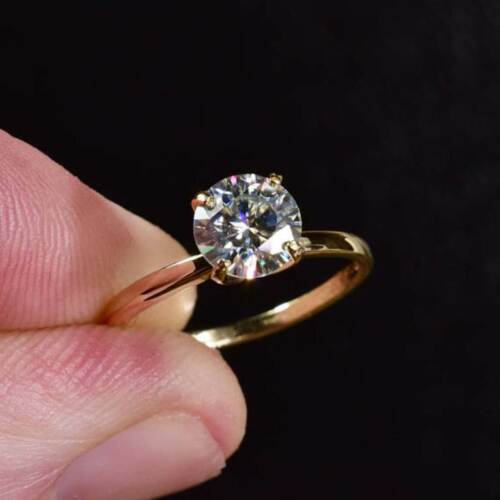 1.5 Carat Round Cut Diamond Engagement Ring for Women, Wedding Ring, Christmas Gifts