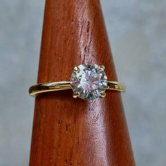1.5 Carat Round Cut Diamond Engagement Ring for Women, Wedding Ring, Christmas Gifts