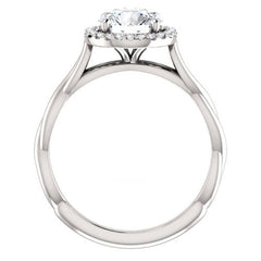 1.5 Carat Round Cut CVD Lab Grown Diamond Engagement Ring for Women, Halo Engagement Ring, Christmas Gifts, Wedding Ring, Handmade Ring, Promise Ring For Her