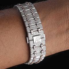 Rehan Jewels Audemars Piguet Swiss Eta Movement Rose Gold Full Iced Out Moissanite Diamond Watch