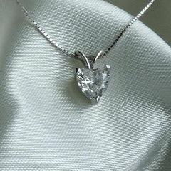 1.5 CT Heart Cut Diamond Charm Pendant For Women, Wedding Pendant, Christmas Gifts, Anniversary Gifts