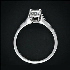 2 Carat Emerald Ring CVD Lab Grown Diamond Engagement Ring For Women, Solitaire Accents Anniversary Gifts, Wedding Ring