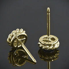 2 TCW Round Cut Diamond Stud Earrings For Women, Bezel Earrings, Unique Earrings, Christmas Gifts, Push Back Earrings