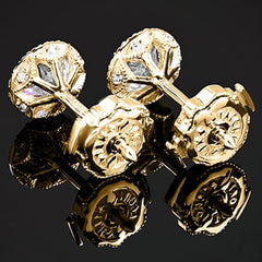 3.30 TCW Round Cut Diamond Stud Earrings For Women, Halo Earrings, Christmas Gifts, Anniversary Gifts