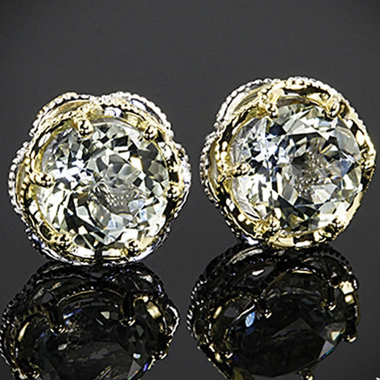 5 TCW Round Cut Diamond Stud Earrings For Women, Wedding Pendant, Christmas Gifts, Anniversary Gifts