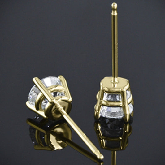 4 TCW Round Cut Diamond Stud Earrings For Women, Christmas Gifts, Anniversary Gifts