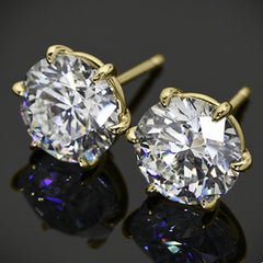 6 TCW Round Cut Diamond Stud Earrings For Women, Christmas Gifts, Anniversary Gifts