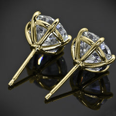 6 TCW Round Cut Diamond Stud Earrings For Women, Christmas Gifts, Anniversary Gifts