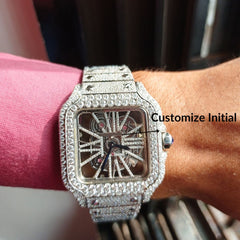Orologio CT Skelton Moissanite al miglior Pass on Diamond Tester di Shreya